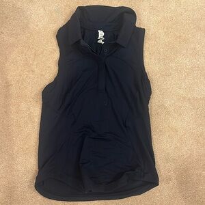 Lululemon sleeveless polo shirt navy
